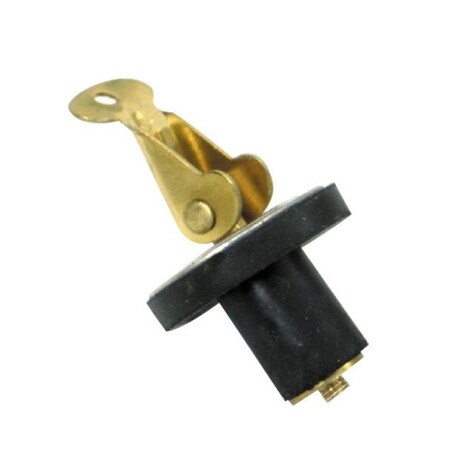 Newalthlete S5055C 0.5 in. Boat Drain Plug, Black & Gold NE3024935
